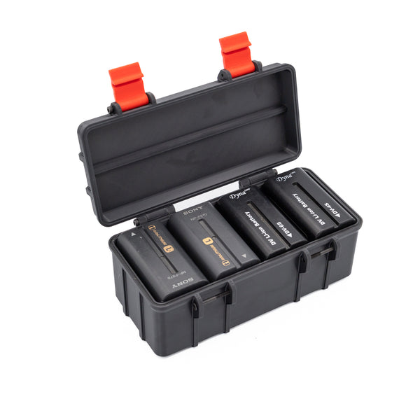 Sony NP-F970 Rugged Battery Case – 4 Bay Storage Solution