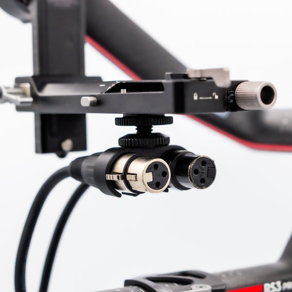 XLR Camera Mount Clip (Female XLR to 1/4"-20)