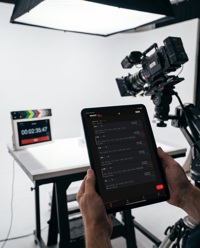 SmartLog on iPad in a commercial studio