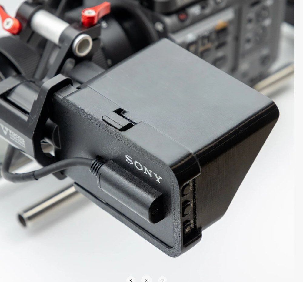 3D Film Parts FX6 monitor hood on a Sony FX6