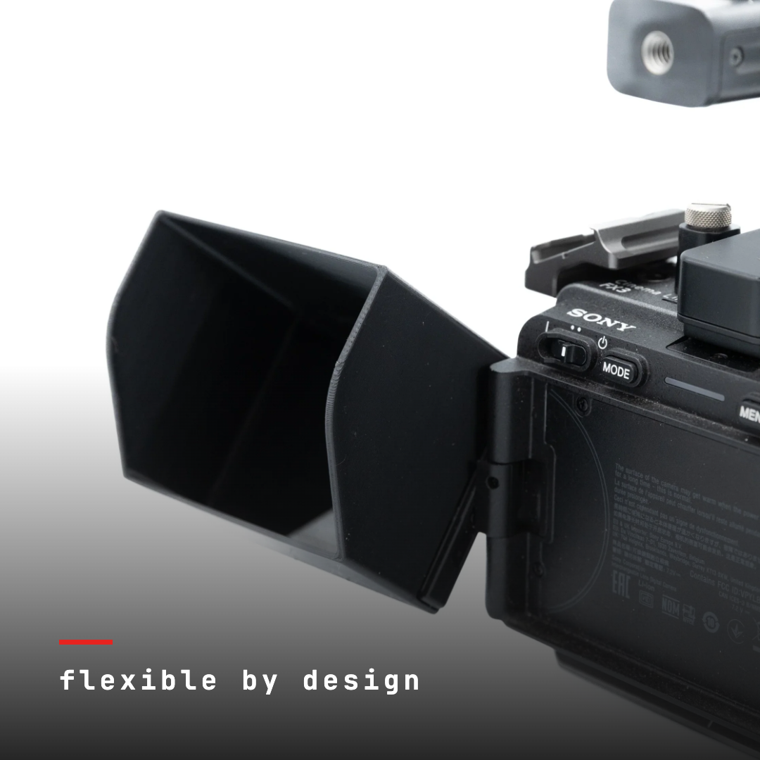 Why the Best Camera Monitor Hoods Are Flexible TPU, 3D Printed to Fit